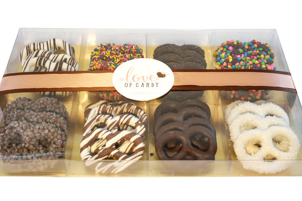 Gourmet Chocolate Covered Pretzel Gift Box, Assorted